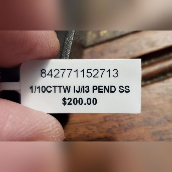 Macy's Sterling Silver Diamond Butterfly Pendant with 18" chain - Picture 3 of 3